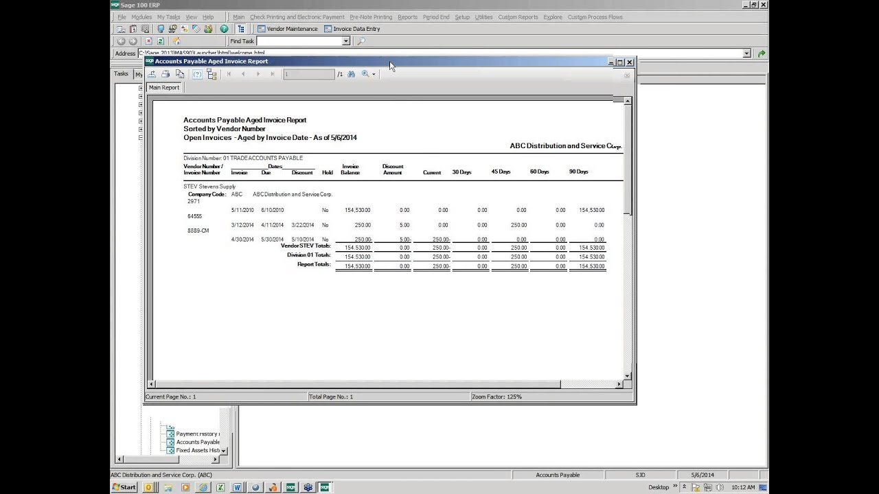 Sage 100 ERP: Accounts Payable Stuff - YouTube