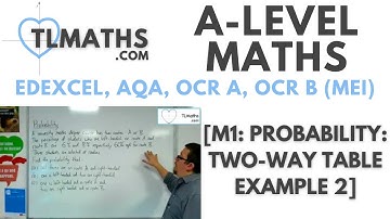 A-Level Maths: M1-15 [Probability: Two-Way Table Example 2]