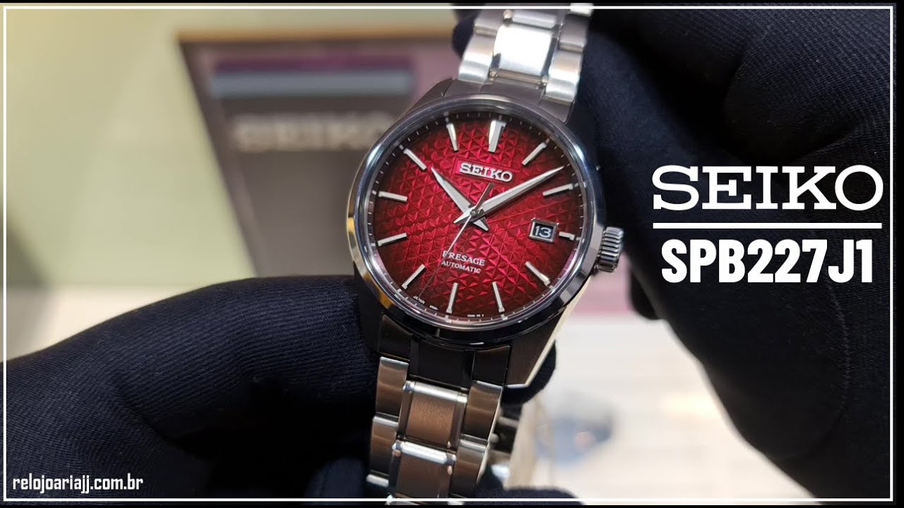 Relógio Seiko Presage Sharp Edged SPB227J1 | Relojoaria JJ - YouTube