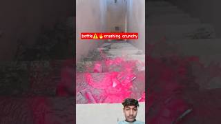 Yellow Vs Blue Breaking glass Bottles Asmr! Crushing Crunchy &amp; Soft things #shorts #asmr #satisfying