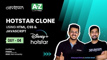 [LIVE] DAY 04 - Hotstar Clone using HTML, CSS & JavaScript | COMPLETE in 7 - Days