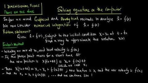1-Dimensional Flows, Flows on the Line, Lecture 6