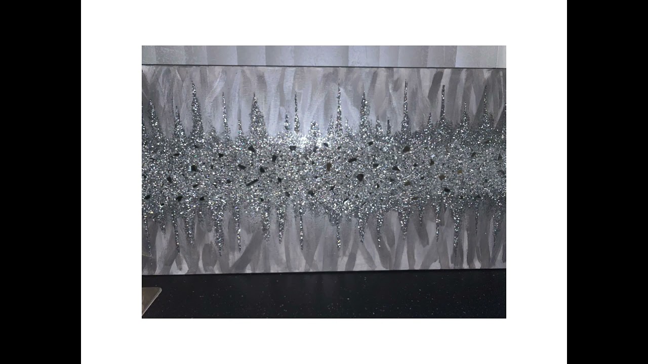 DIY Broken Glass/Mirror Canvas Wall Art YouTube