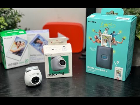 Fujifilm Instax Green Pal Digital Camera and Instax Mini Link 2