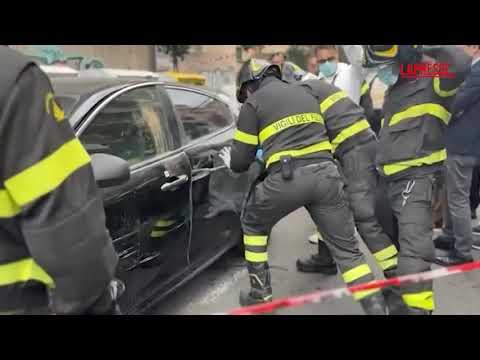 Video Rapina in banca a Napoli i rilievi sullauto forse utilizzata dai rapinatori