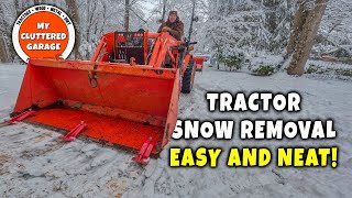 Are Edge Tamers a snow job? Pushing snow with the Kubota B2601. MCG Video #317