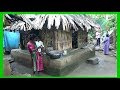 Indian village house in kerala village traditional hut of coconut leaves bamboo cow dung flooring