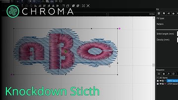 How to Digitize a Knockdown Stitch (Chroma Luxe) | Chroma Digitizing Software