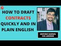 How to draft contracts quickly and in plain English - Abhyuday Agarwal