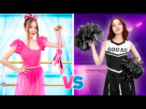 Cheerleaders VS Ballerinas | Who Will Be The Best Dancer at the School