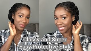 CLASSY & SUPER EASY PROTECTIVE STYLE  | Natural Hair | TheLifestyleLuxe