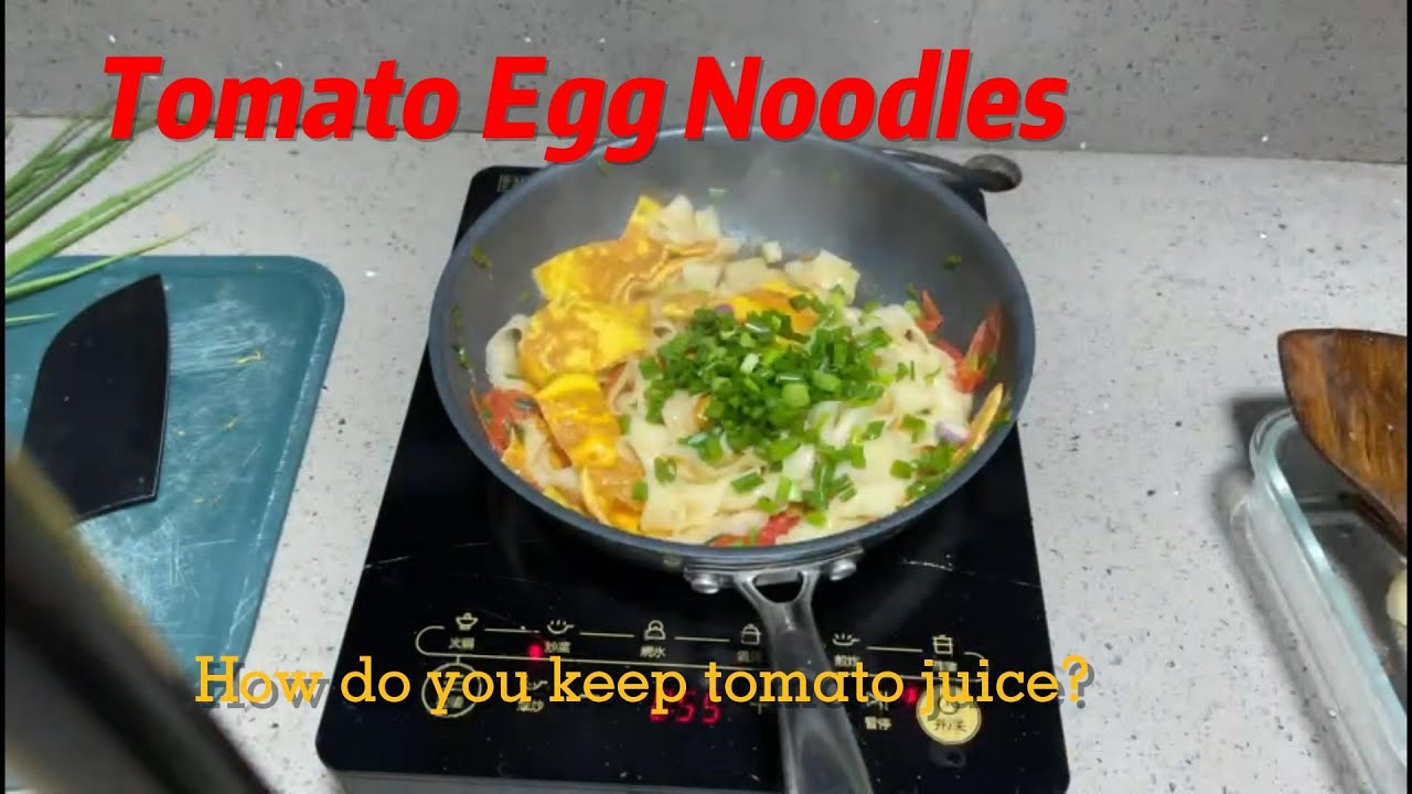 Dried Tomato Egg Noodles With frozen tomatoes, keep all of the juices