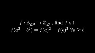 Famous Find all non-negative integer-valued function s.t. f(a² - b²) = f(a)² - f(b)² ∀a≥b Profile