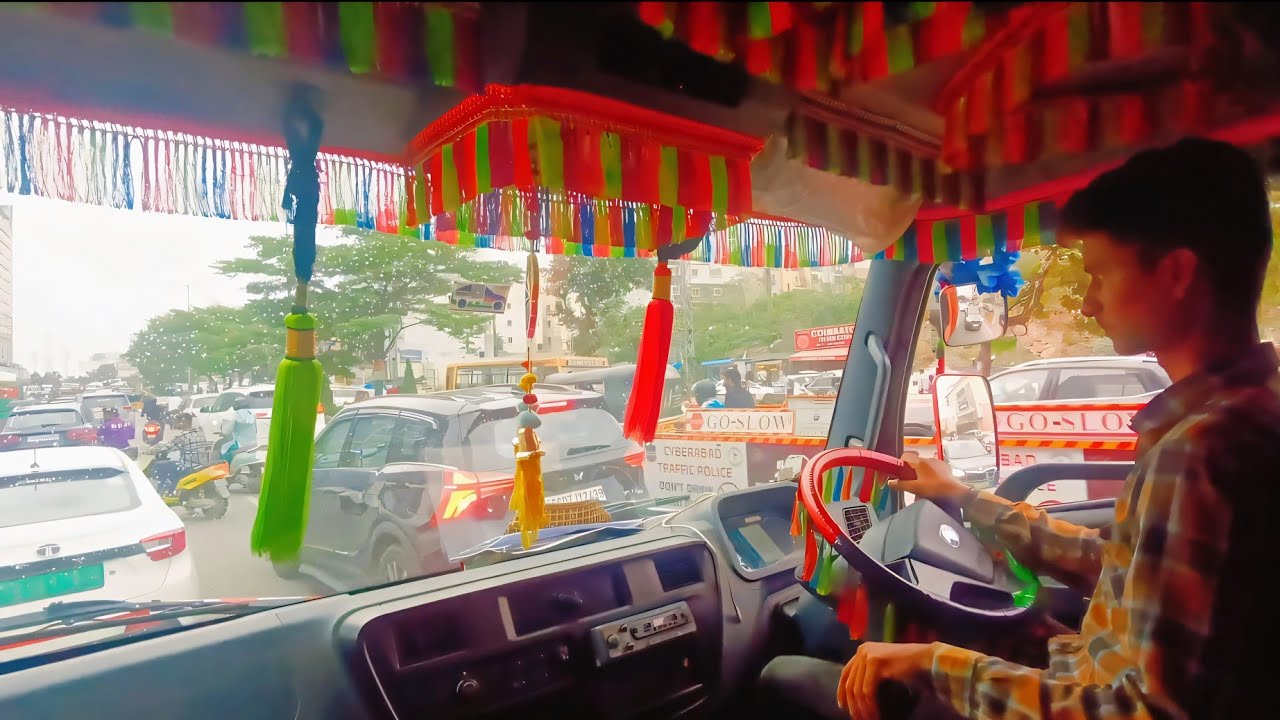 Truck-city car driving truck🥺pov drive india🚛