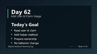 Day 62 - Read User ID from JWT Claims in ASP.NET Core