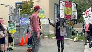 Video shows heated confrontation between parent, picketer on Day 5 of Oakland teachers' strike