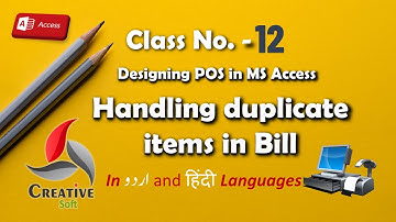 Class No. 12 (Handling the Duplicate item in Bill) POS in Access 2016: A Step-by-Step Guide