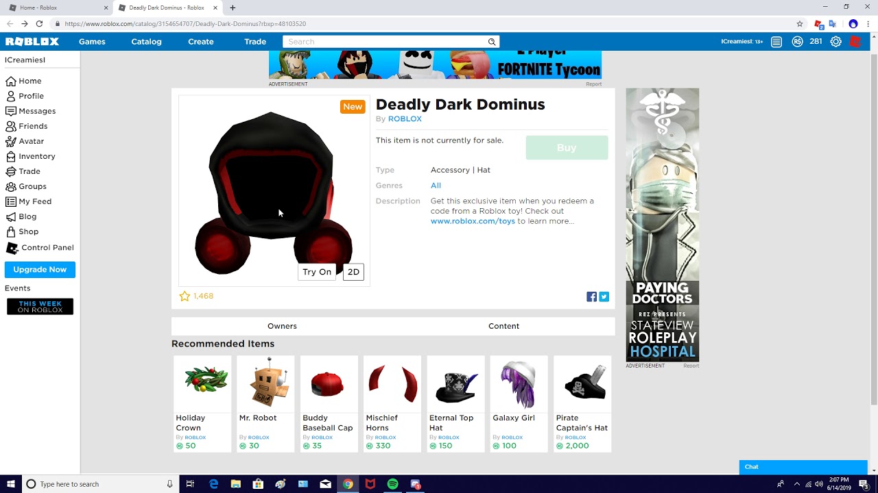 Toy Code Deadly Dark Dominus Roblox Toy Code Youtube - How To Get Robux In Promo Codes 2019 ...