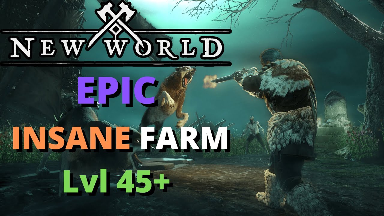 New World Epic Wolf Farm LvL 45+ Fast Exp, Gold, Items, & Materials!