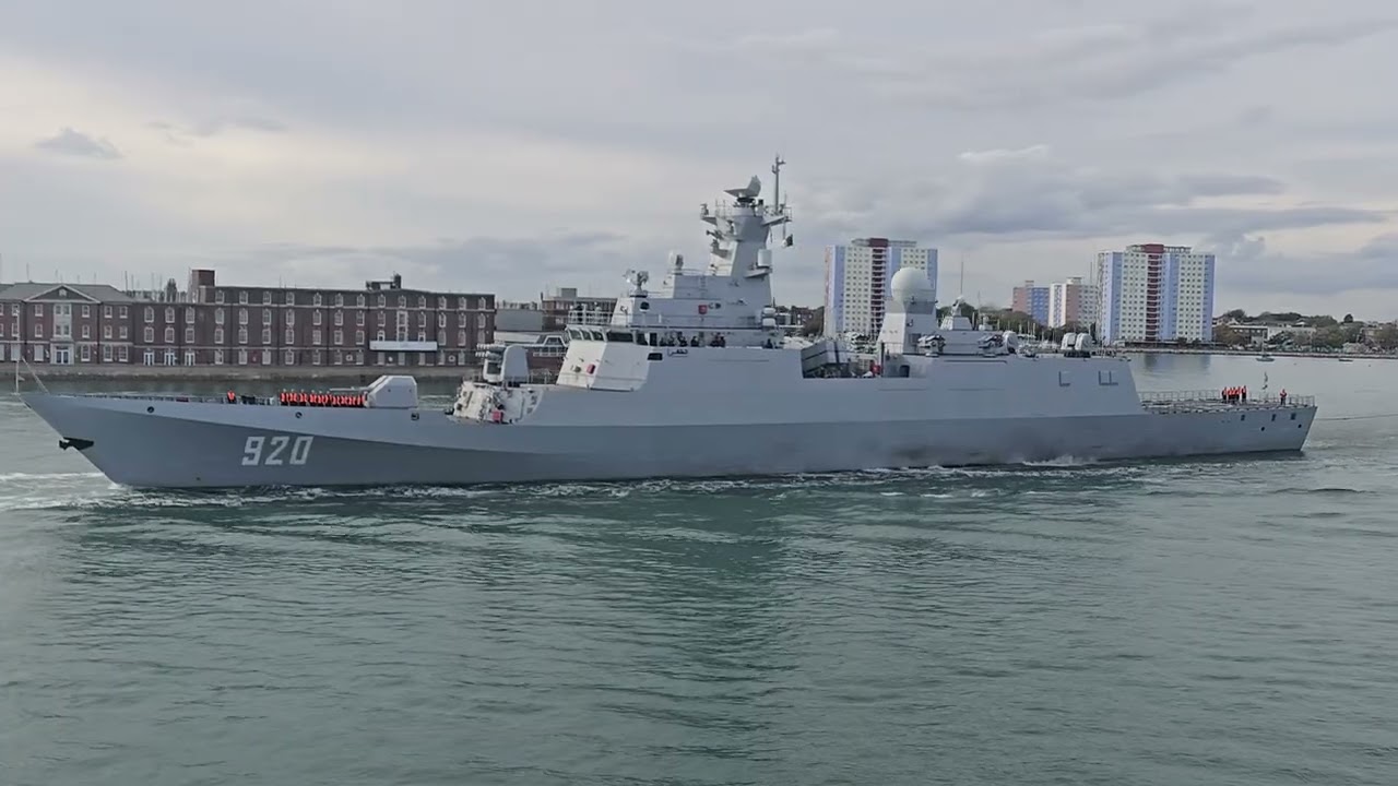 ANS Adhafer sailing out of Portsmouth 