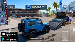 Realistic Car Transporter & School Bus Driver | Open World - Car Parking Driving School Jobs screenshot 1