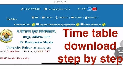 PRSU Time Table Kaise Download Kare | How to Download PRSU Time Table | PRSU Varshik Pariksha Time
