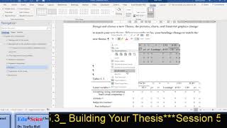 A step by step approach Table Formatting session 3 with examples of APA Tables with explanation.