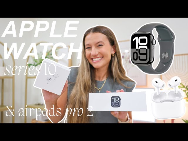 Apple Watch *series 10* (46mm) + Airpods Pro 2 unboxing, set-up +