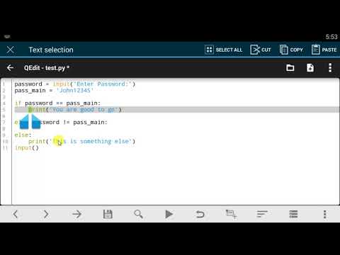 Qpython tutorial - 18 Else and Elif