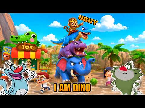 Oggy Becomes T-Rex in i am Dino Game | WIth Jack | Oggy Game