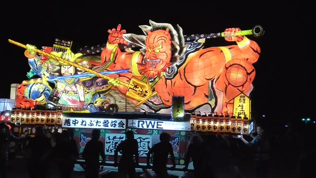 ねぶた中盛り様 つがる市ネブタまつり 喧嘩太鼓 萢中ねぶた愛好会 VS 市民ネブタ