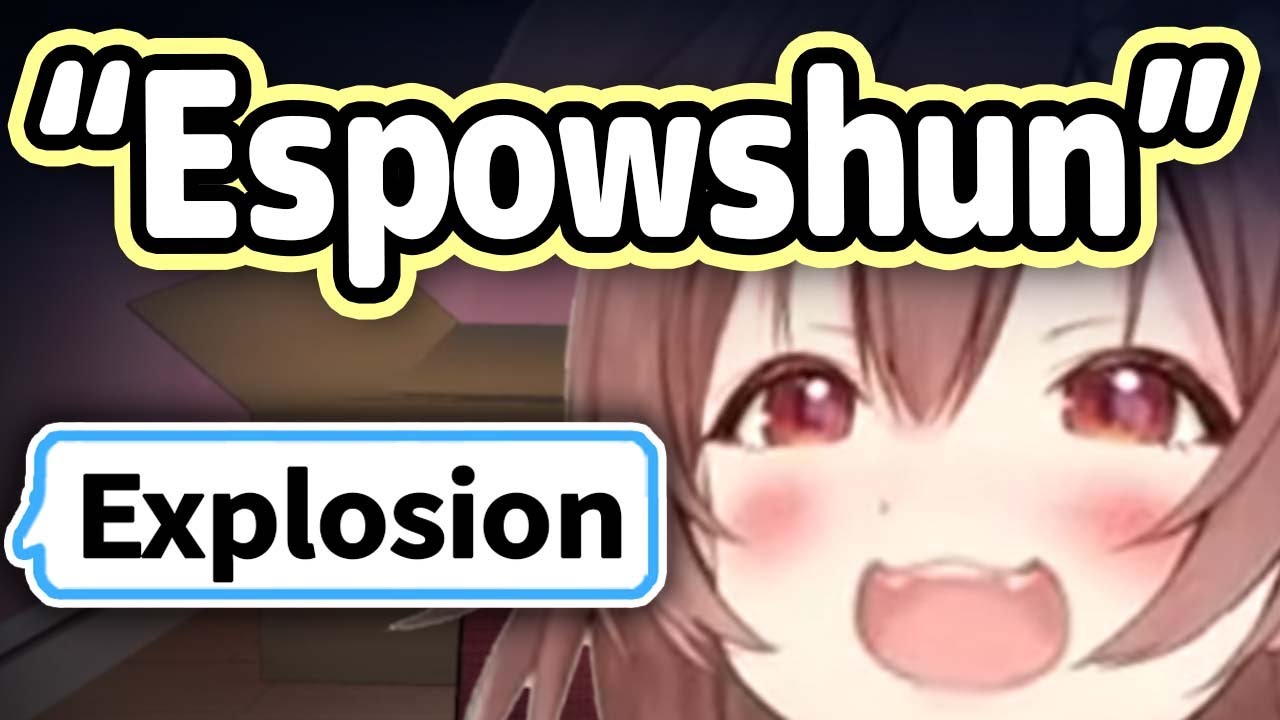 Korone Tries Saying "Explosion" In English But Makes Cute Mistake【Hololive】