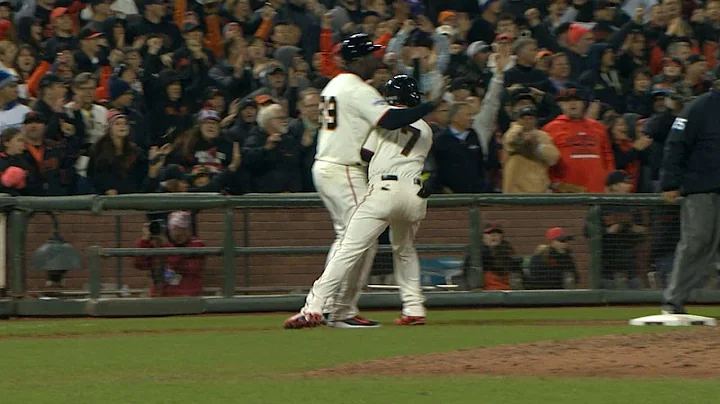LAD@SF: Mattingly contests contact at third base
