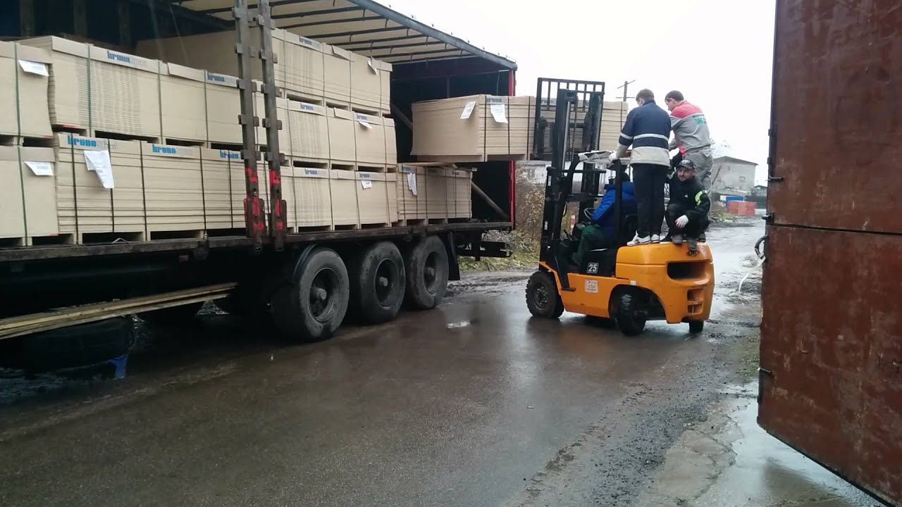 Воздушная разгрузка маз