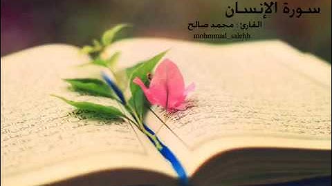 سورة الإنسان القارئ محمد صالح2015 جديد