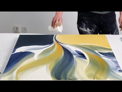 These Colors are Out of My Comfort Zone! / Free Flow Abstract Acrylic Painting