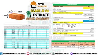 How to Estimate Brickwork in Excel and Revit | Complete Guide for Civil Engineers | Class 6