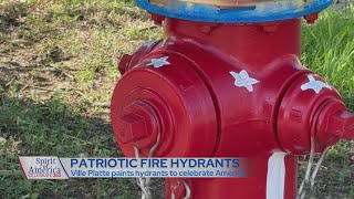 Spirit of America: Ville Platte fire hydrants painted to celebrate 250th