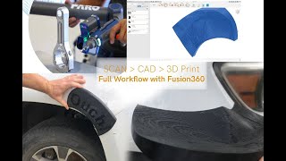 #FARO QuantumMax ScanArm & Polyworks to Fusion360 to 3D Printer - Full Workflow & Real-World Test