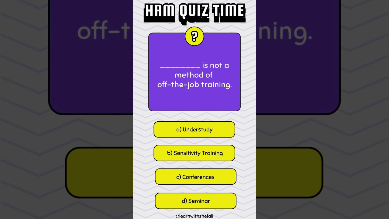 HRM Multiple Choice Questions: Test Your Knowledge! 