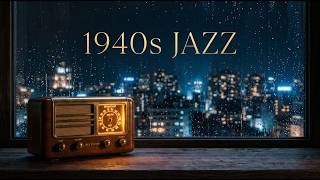 It's a rainy night in 1940s New York 🌧️ Vintage jazz playing in another room