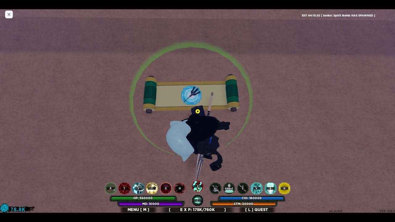 Getting senko spirit bomb spirit In Shindo Life - YouTube