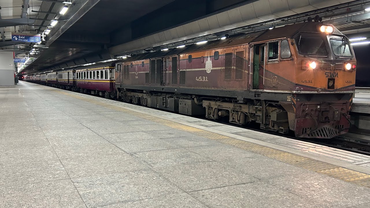 ขบวน 107 GEA.4531 ขบวนก่อนขบวนรองสุดท้าย (ถือธง) ในเส้นทางสายเหนือ ออกดอนเมือง