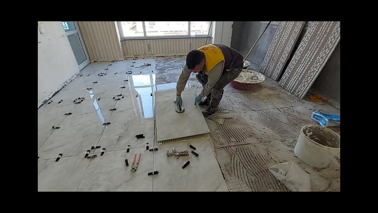 60x120 Buyuk Ebat Seramik Mutfak Yer Dosemesi Large Size Ceramic Flooring Youtube