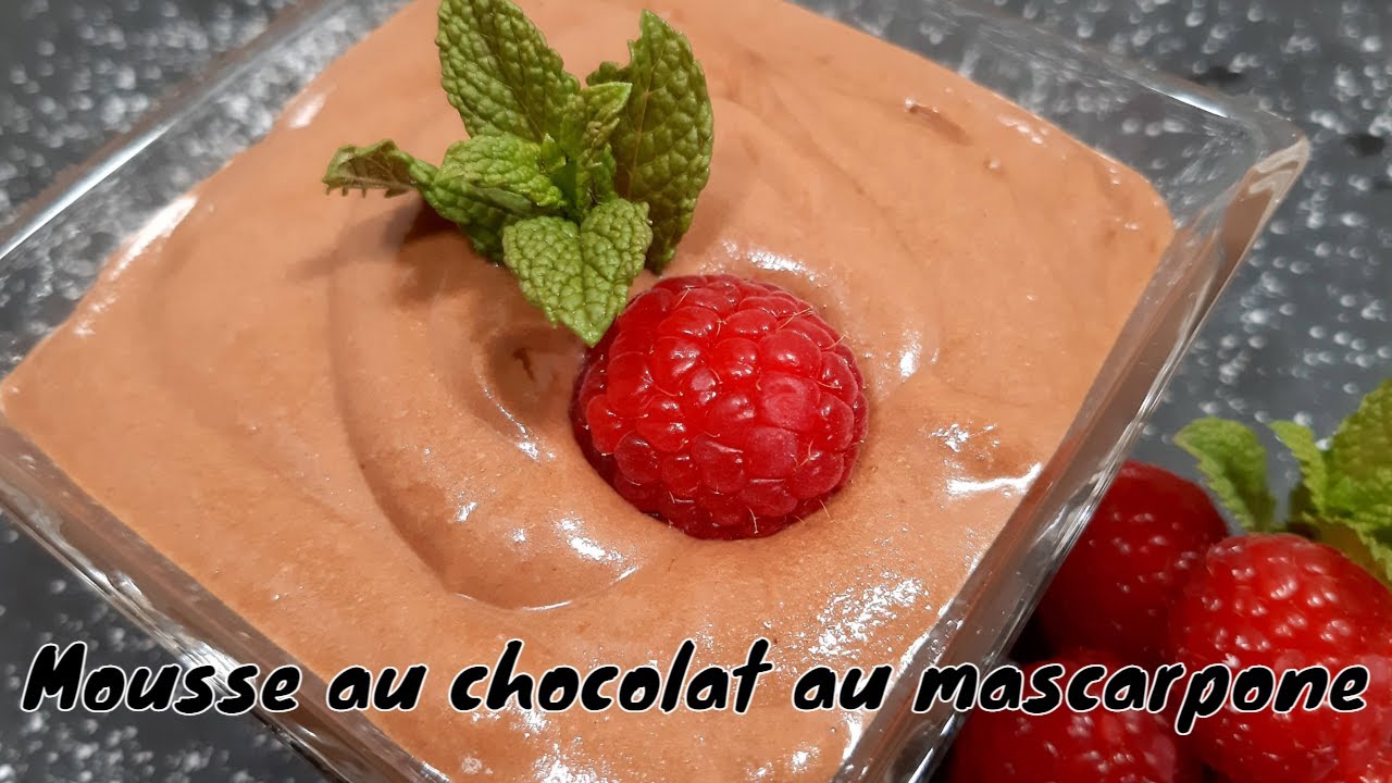 Mousse au chocolat au mascarpone - chocolate mascarpone mousse