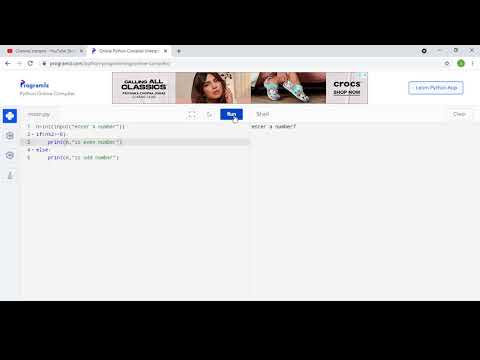 to find odd or even number in python(tamil)