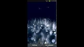 Galaxy Dandelion S3/S4 Drops Live Wallpaper for Android Promo screenshot 5