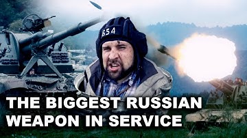 Crazy Russian Journalist Drives And Shoots From Gigantic MSTA-S Self Propelled Howitzer