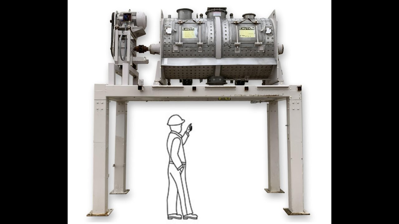 Used 30HP Stainless Steel Horizontal Jacketed Plow Mixer - 45 CU/FT