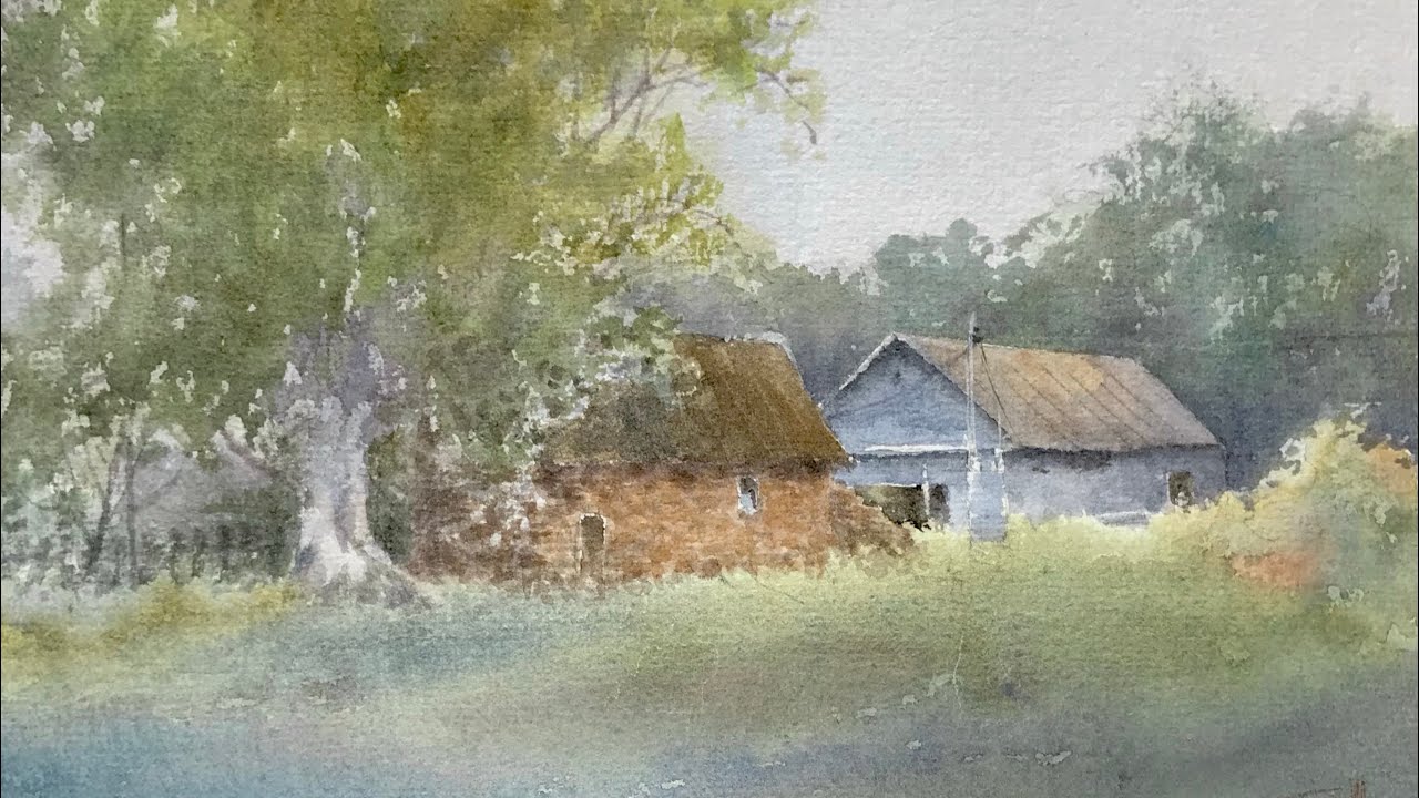 Подробный мастер-класс. Пейзаж. Акварель.